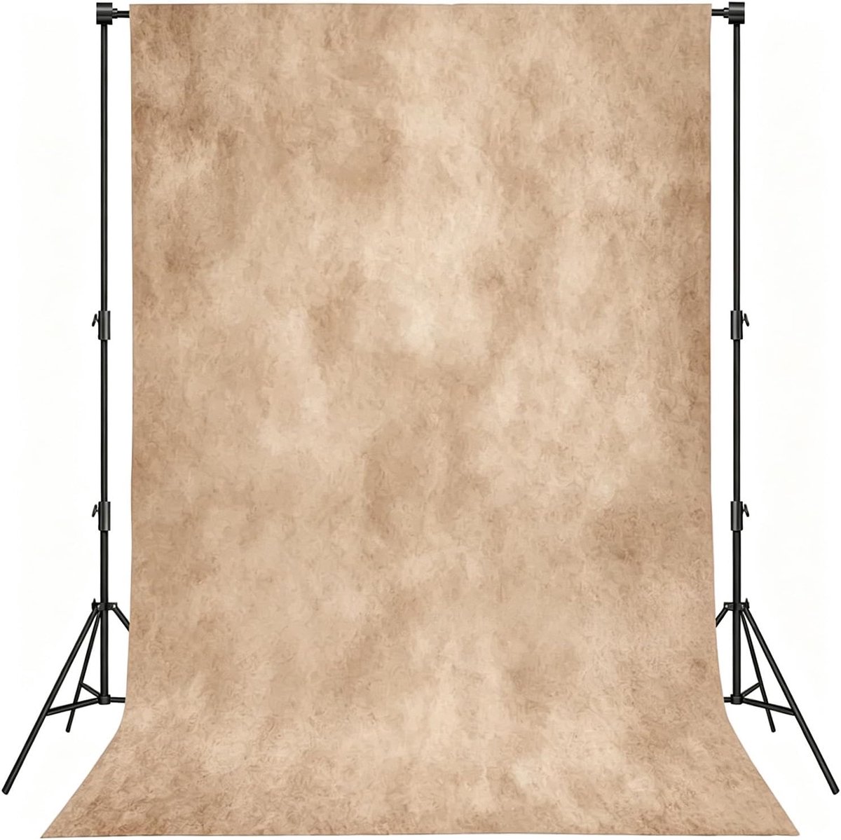 Fotoachtergrond, stof met 4 clips, 245 x 300 cm, fotografie-achtergrond, wasbare polyester fotoachtergrond voor fotostudio, portret, productfotografie, grijs
