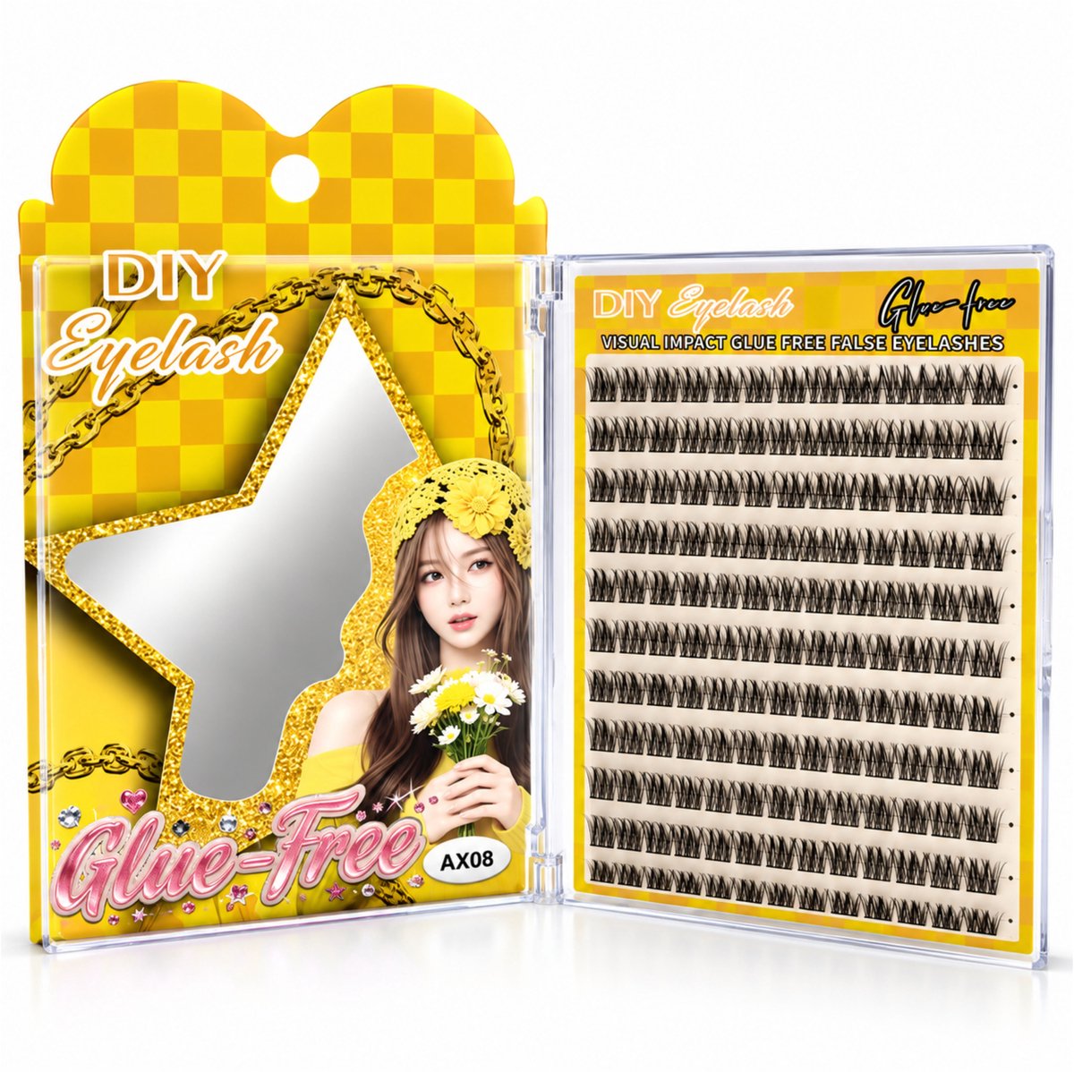 Guardian Beauty Wimper Naturel - Lijmvrije Extensions - Cluster Wimpers - Kunstwimpers - Code: AX08