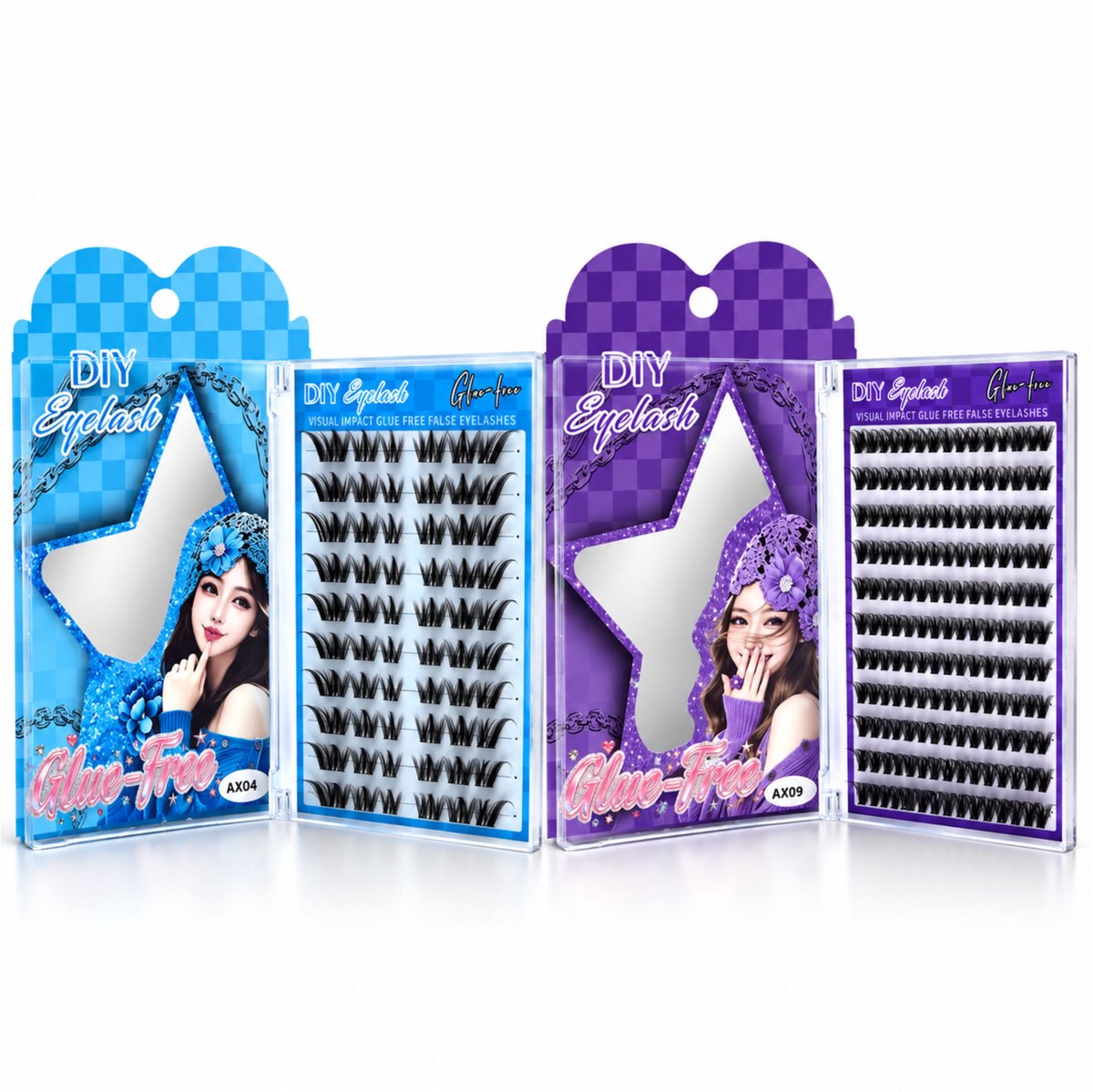 Guardian Beauty Wimper Naturel - Lijmvrije Extensions Set - Cluster Wimpers - Kunstwimpers - Code: AX04 + AX09