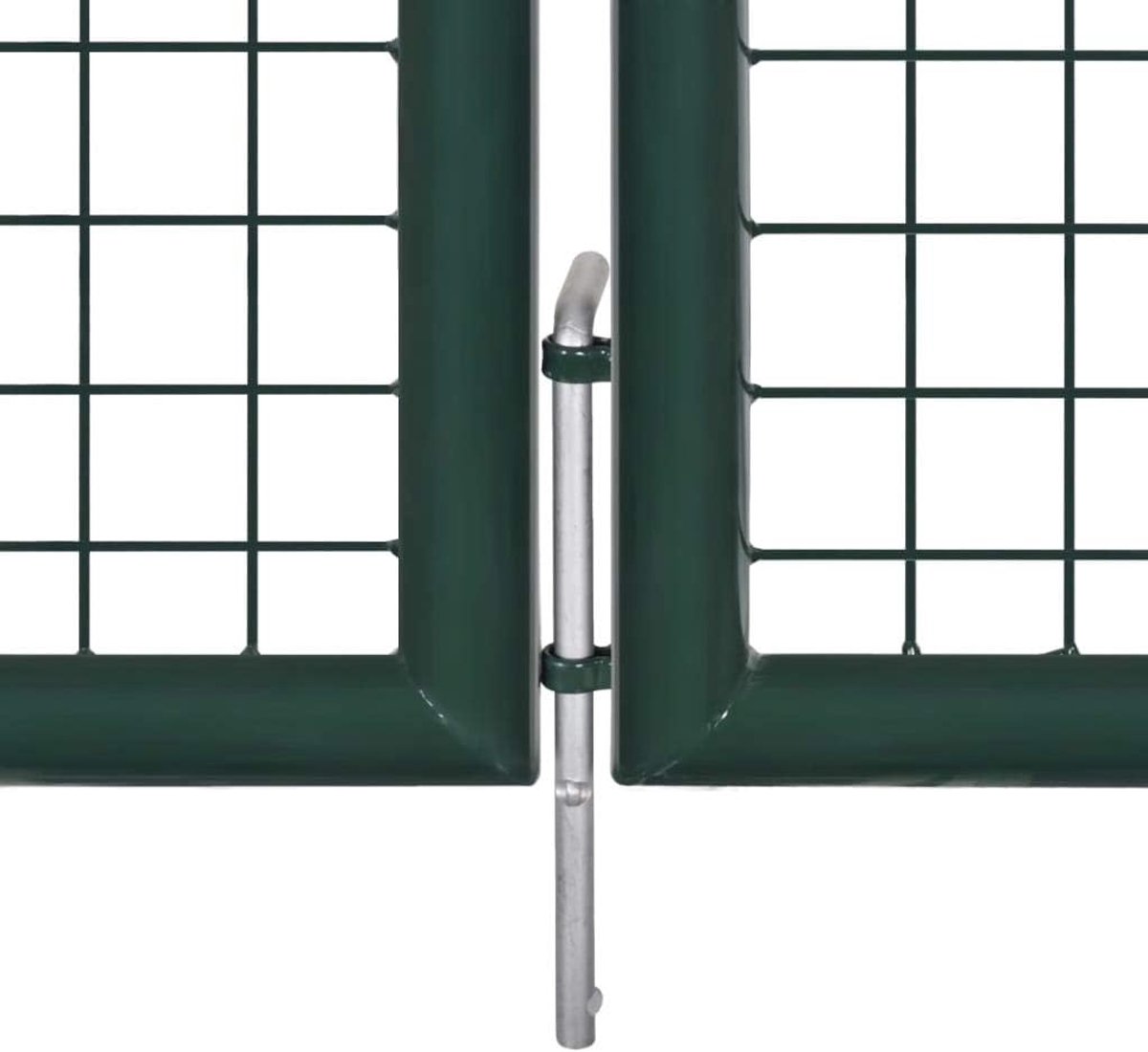 Groen, 306 X 150 Cm Hekpoort met 3 Sleutels, Corrosiebestendige Stalen Tuinpoort voor Huisbeveiliging (300x75 cm)
