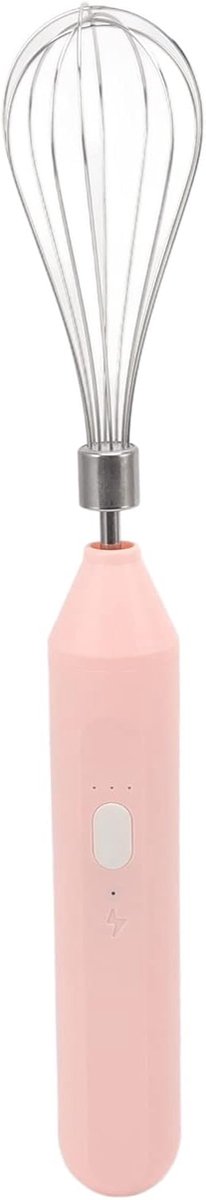 Handheld Elektrische Schuimmaker, 1200 Mah Batterij Elektrische Eiklopper USB Oplaadbaar Roestvrij Staal Gemakkelijk Te Gebruiken Draagbaar voor Thuis Bakken (roze)