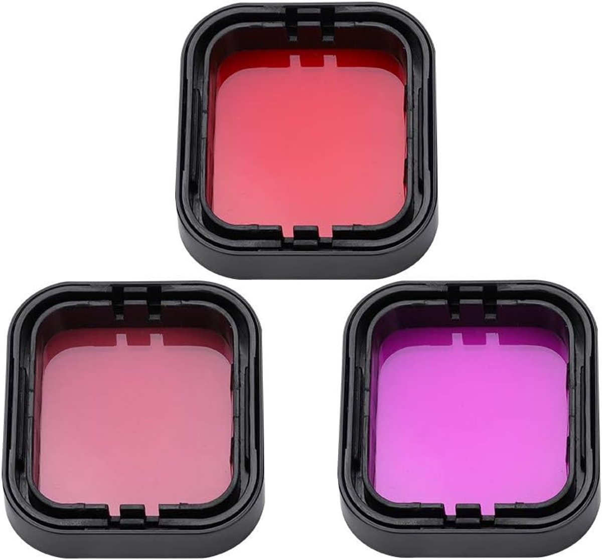 3-pack Duikfilter, Roodlichtrood En Magentafilters Verbeteren De Kleuren Voor Verschillende Onderwatervideo- En Fotografieomstandigheden