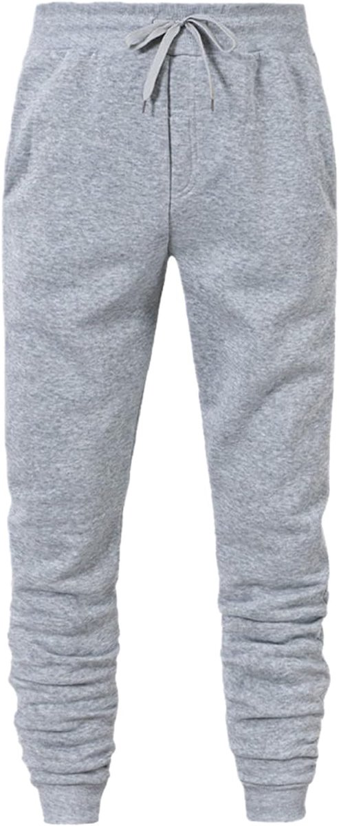Hiphop-broek voor heren, effen kleur, trainingsbroek met manchet, vetersluiting, trainingsbroek met zak