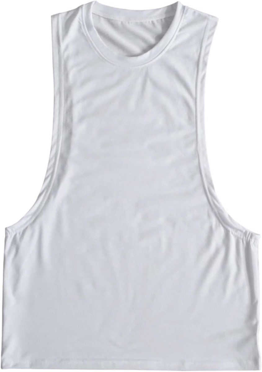 Mouwloos vest voor heren, casual tops, populariteit, brede split aan de zijkant, sportkleding, fitness, los vest