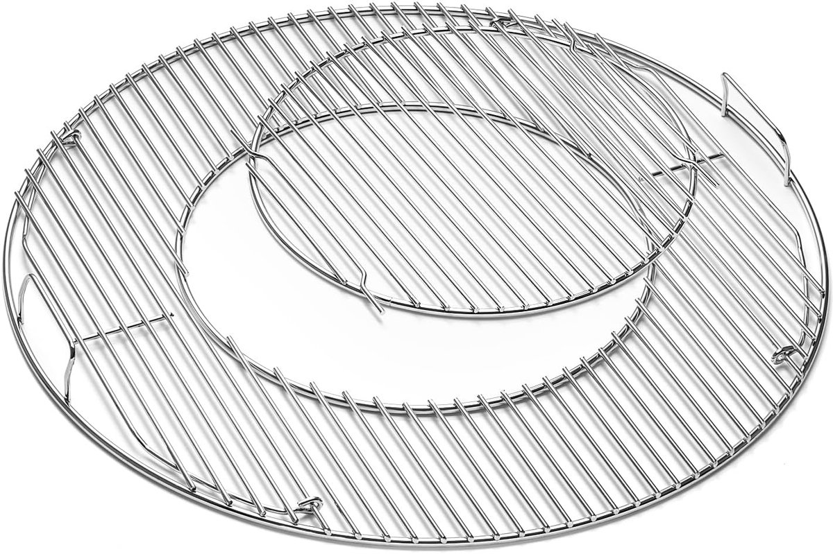 8835 54,6 cm rond kookrooster voor Weber 57 cm houtskoolgrills, verwijderbaar grillrooster vervanging voor Weber houtskoolgrills, One-Touch, Performer, Bar-B-ketel, Master-Touch, rond kookrooster