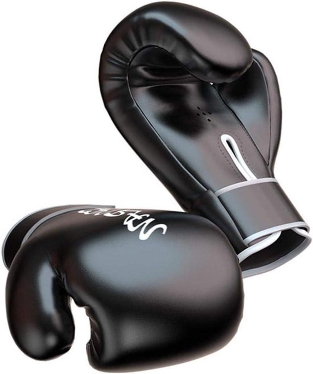 Bokshandschoenen - Trainingshandschoenen - Voor krachttraining - Schokabsorberend schuim - 10 oz voor volwassenen - Zwart