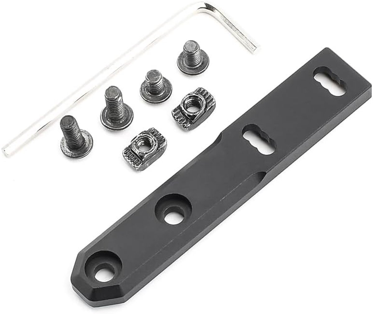 En Keymod Compact Scout Light Rail houder voor M300 M600 zaklampen, aluminium lichte accessoires, laag profiel, lichthouder voor zaklamp (zwart)