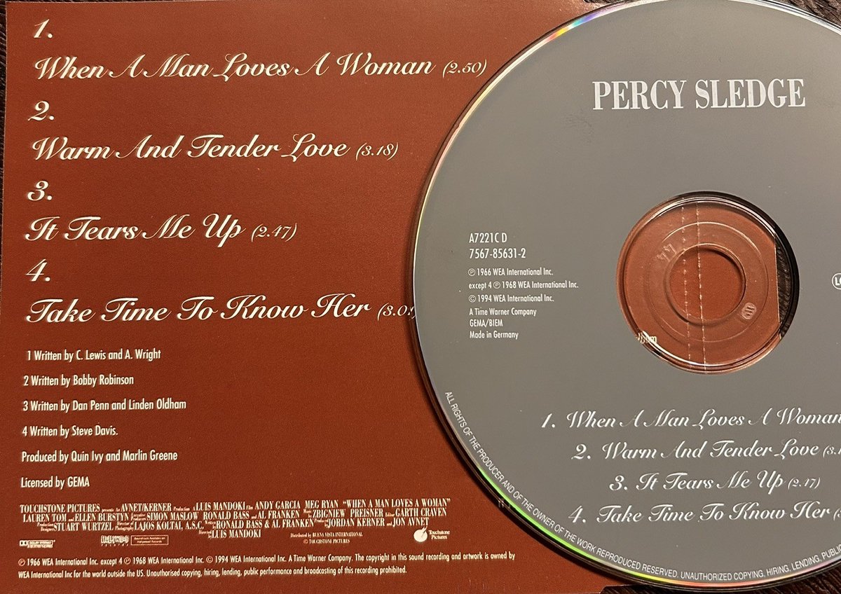 When a Man Loves a Woman - CD-single (4Tr)