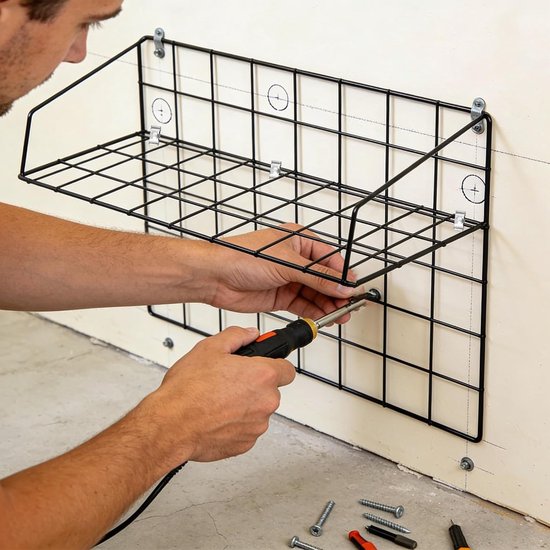 30 stuks kubusconnectoren, rasterkubus, modulair, roestvrijstalen raster, wandpaneelclips, voor gridwall-display, zware rasterklemmen voor muurbeugelklemmen voor winkel, thuisorganizer — afbeelding 4