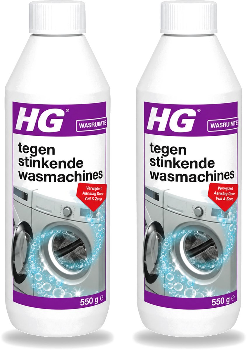 2 x HG - Tegen Stinkende Was - Verwijdert Aanslag Door Vuil & Zeep - 550 g - Voordeelverpakking - 2 stuks