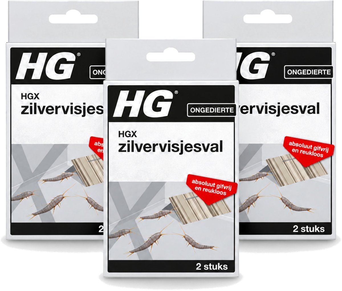 3 x HG X - Ongedierte - Zilvervliesjesval - Gifvrij & Reukloos - 2 Vallen - Bulkverpakking - 3 stuks