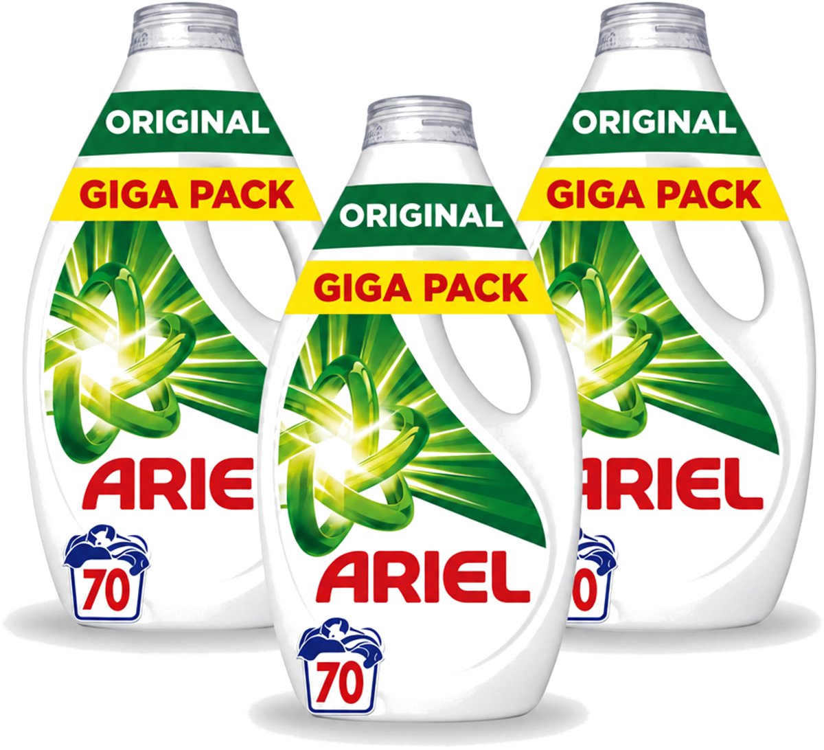 3 x Ariel – Vloeibaar Wasmiddel – Original – 3150 ml – 70 wasbeurten - Voordeelverpakking - 3 stuks