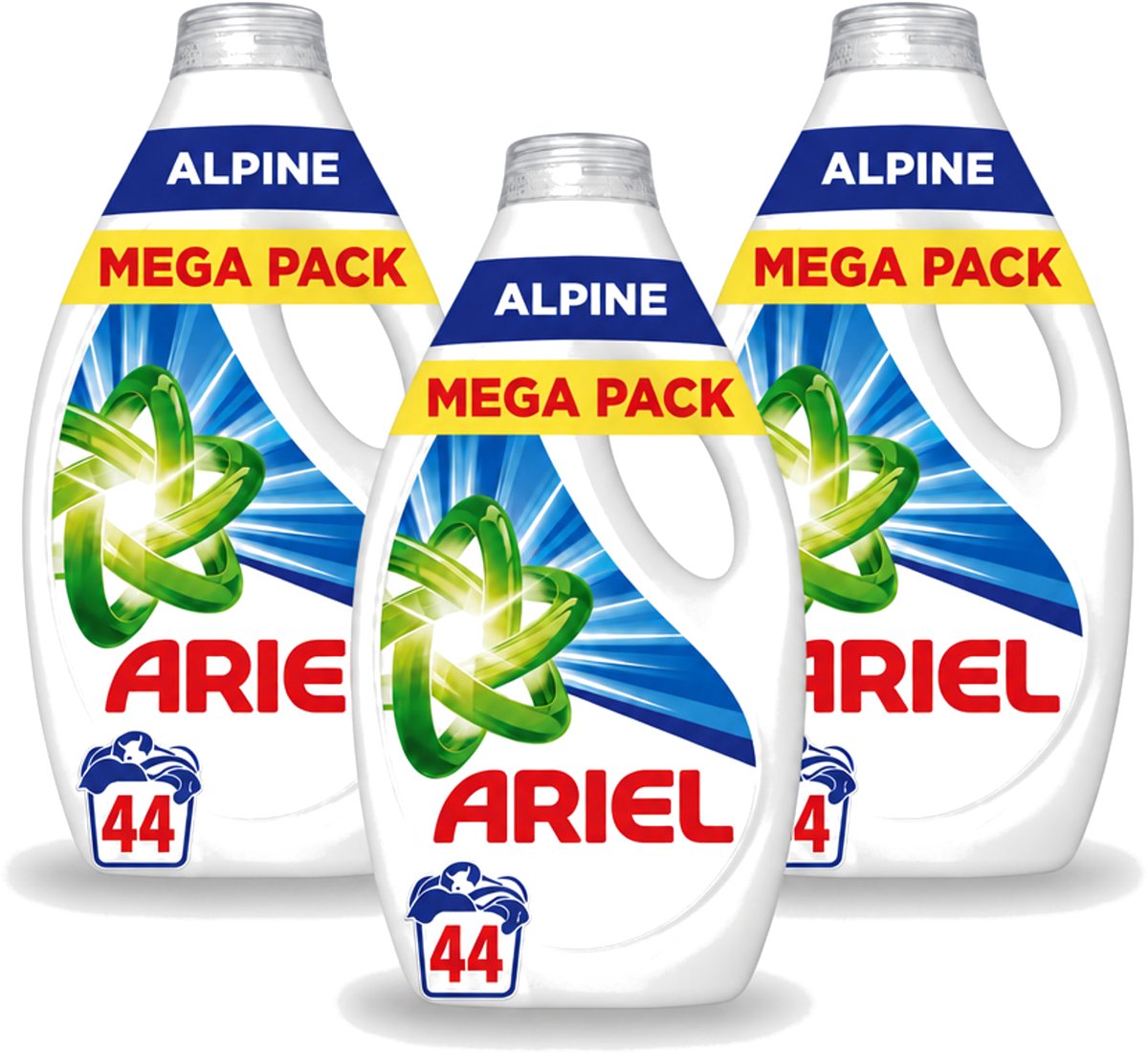 3 x Ariel – Vloeibaar Wasmiddel – Alpine – 1980 ml – 44 wasbeurten - Voordeelverpakking - 3 stuks