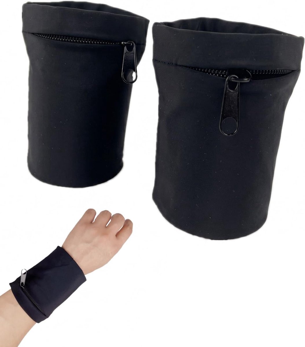 Sportmanchetten voor sportschool en tennis, 2 stuks, zweetabsorberend weefsel met elastische band voor stabilisatie van de pols en voor maximaal comfort tijdens de training