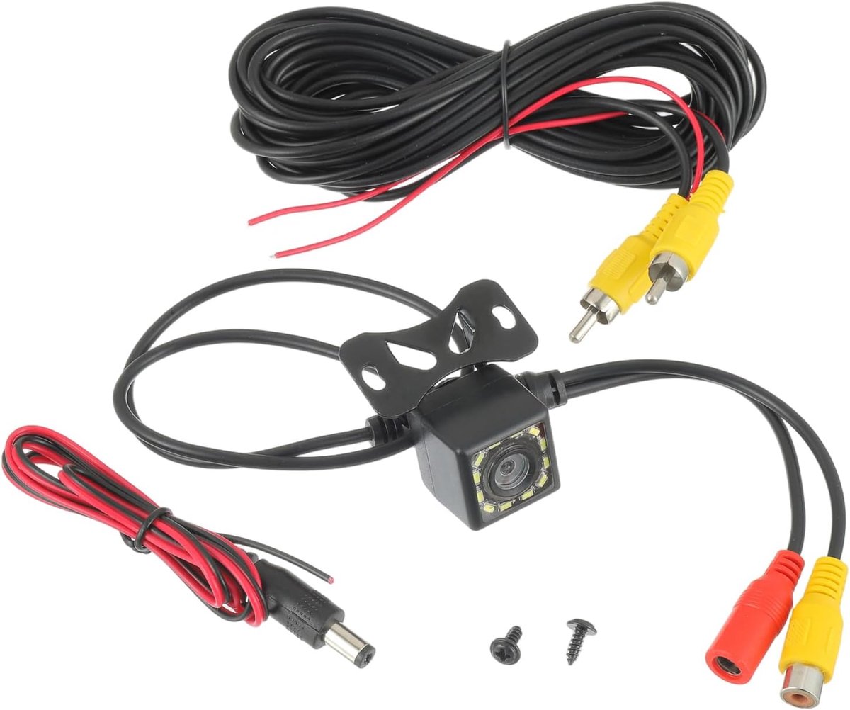 12 V achteruitrijcameraset, IP68 waterdicht, achteruitrijcamera, auto, 170 graden, groothoek, met 12 leds, 6 m, kabel voor SUV/camper, aanhanger, camping, auto, pick-ups, aanhanger