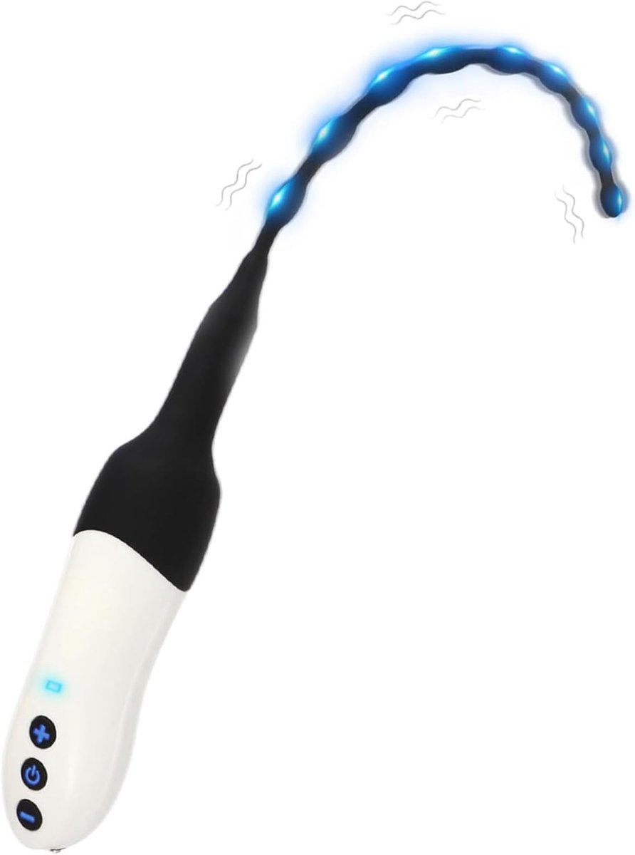 Urethra Dilatatoren voor Mannen, Penisplug met Vibratie en Eikelstimulatie, 20 Modi, Penis Trainer, Beginners Dilator Penisplugs Seksspeeltje voor Mannen en Stellen (Wit)