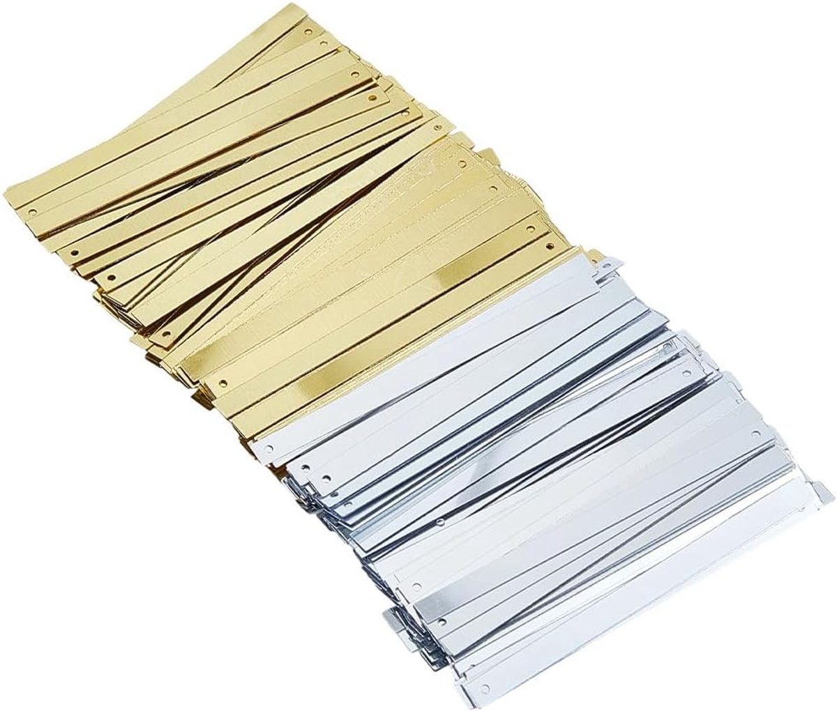 Pailletten Paillettes met gat rechthoekig assortiment langwerpige lange sprankelende bar hangers pailletten voor naaien maken doe-het-zelf ambachten