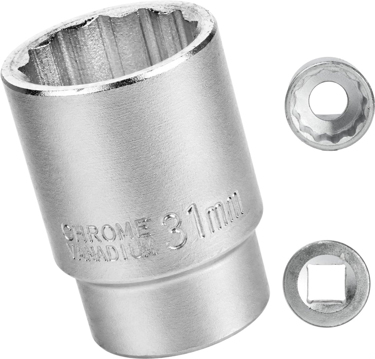 Dopsleutel 31 mm 3/4 inch 12-kant, dopsleutel 3/4 31 mm voor CR-MO sleutel (wit)