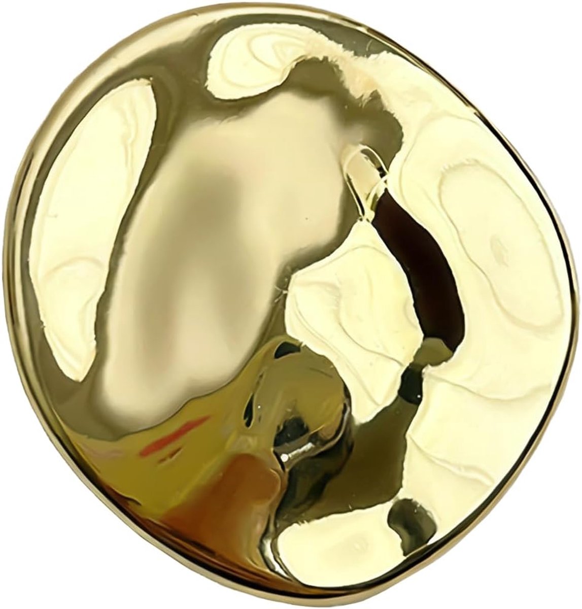 Ronde Gouden Broche Dames/Heren, Franse Vintage Broche Pin Metalen Geometrisch Patroon, Mode Reversinsigne voor Jas Jurken Sjaal Omslagdoek Accessoire