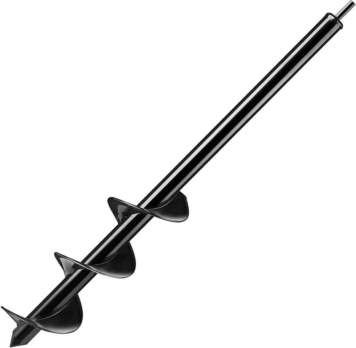 Grondboor voor boormachine, met tuinhandschoenen, tuin slakken spiraalboor snoerloze handboor, plantboor voor accuschroevendraaier (10x60cm)