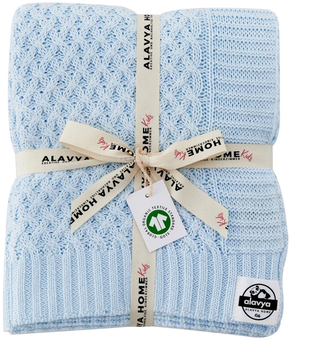 Alavya Home Babydeken 75x100 cm GOTS biologisch katoen Blauw