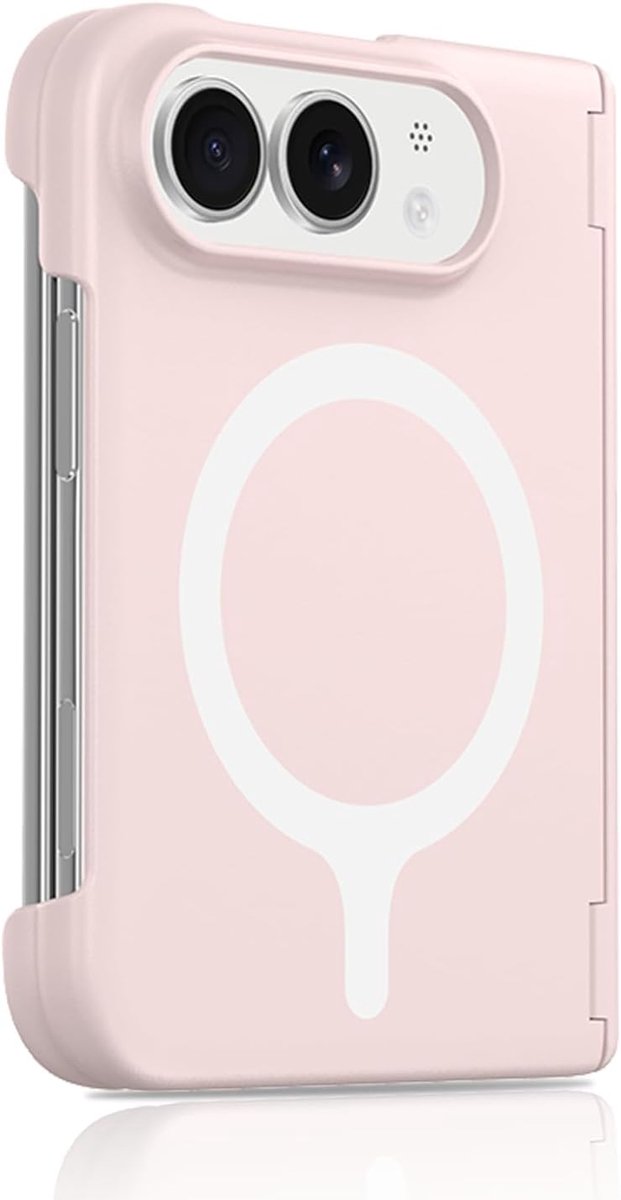 Magnetisch Hoesje - Geschikt voor iPhone Duo - PC Beschermhoes - MagSafe Compatibel - Volledige Camerabescherming - Schokabsorberend - Krasbestendig - Roze
