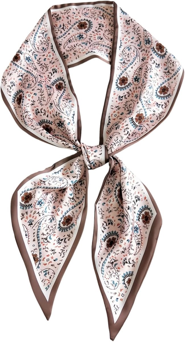 Satijnen doeken voor dames met bloemenprint en zijdegevoel, elegant en veelzijdig, voor kleding en jassen