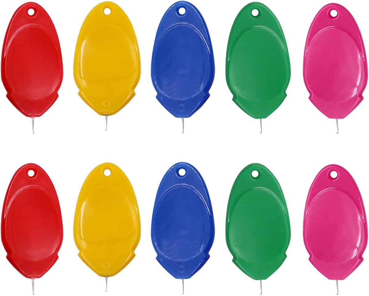 10 stuks naald fader voor het naaien van plastic draad lus DIY eenvoudige naald fader handgereedschap naaigereedschap