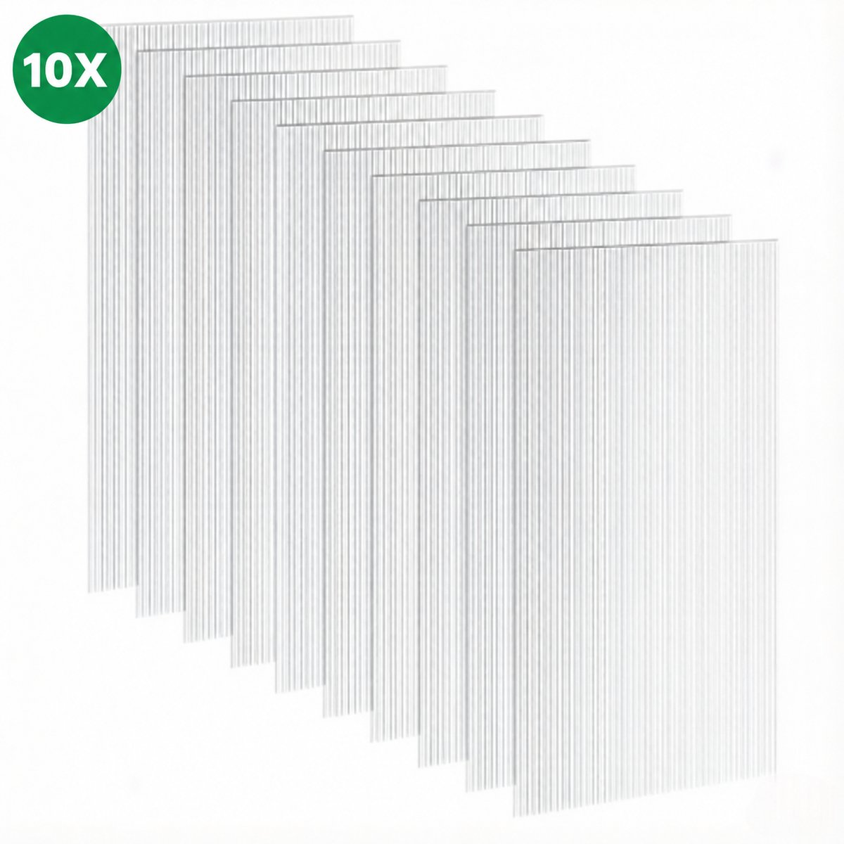 Polycarbonaat Kanaalplaten-Dubbelwandige Platen-UV-Bestendig-Warmte-Isolerend-120x60 cm-Voor Kas En Terrasoverkapping-4 mm-Transparant
