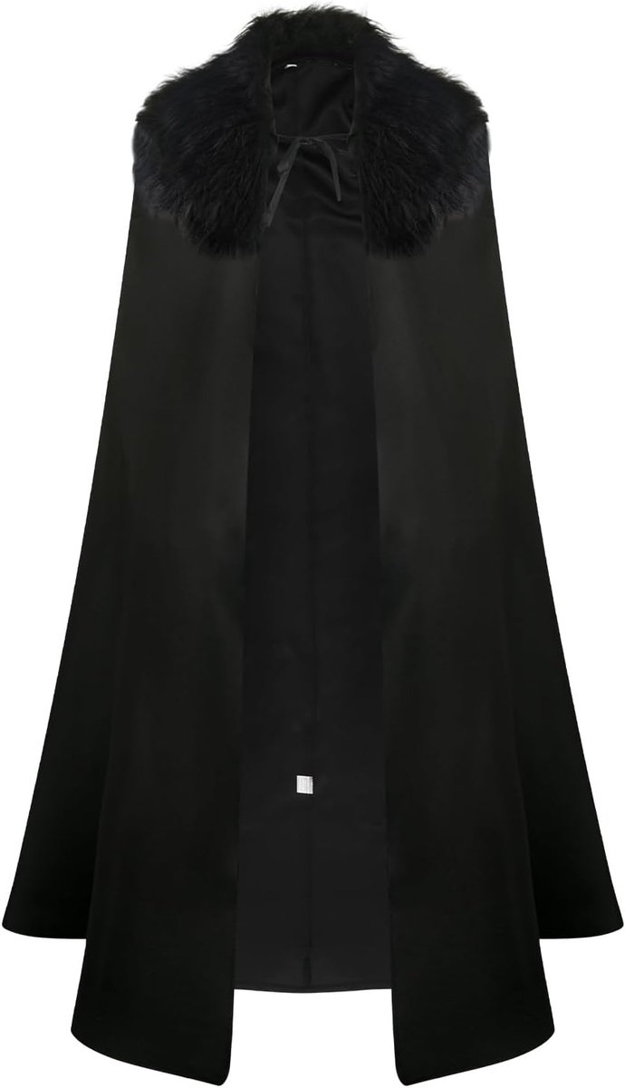 Snow Cape Night's Watch Cosplay kostuum Viking cape heren bontkraag mantel Halloween carnaval party outfit