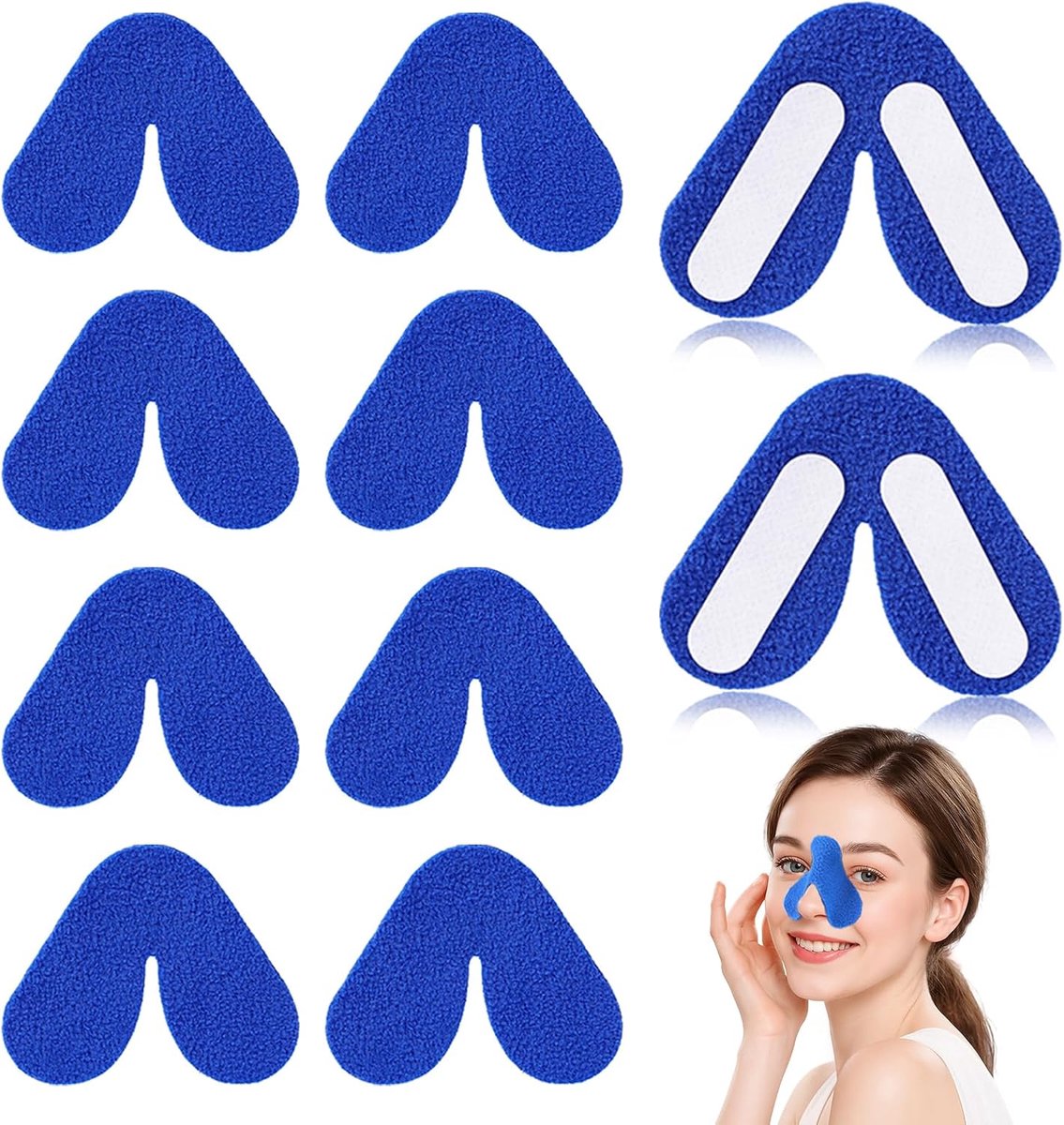 10 x neuspads voor CPAP-maskers, zachte pads tegen drukplekken en roodheid, huidvriendelijke neusbescherming voor slaapapneumaskers, comfortset