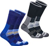 Norfolk Wandelsokken - 60% Merino wol Sokken - Outdoor Thermo sokken - Ultieme Volledig Gedempt Thermische Outdoorsokken - Wollen Sokken - Warme sokken - Zwart/Blauw - Maat 43-46 - Voyager