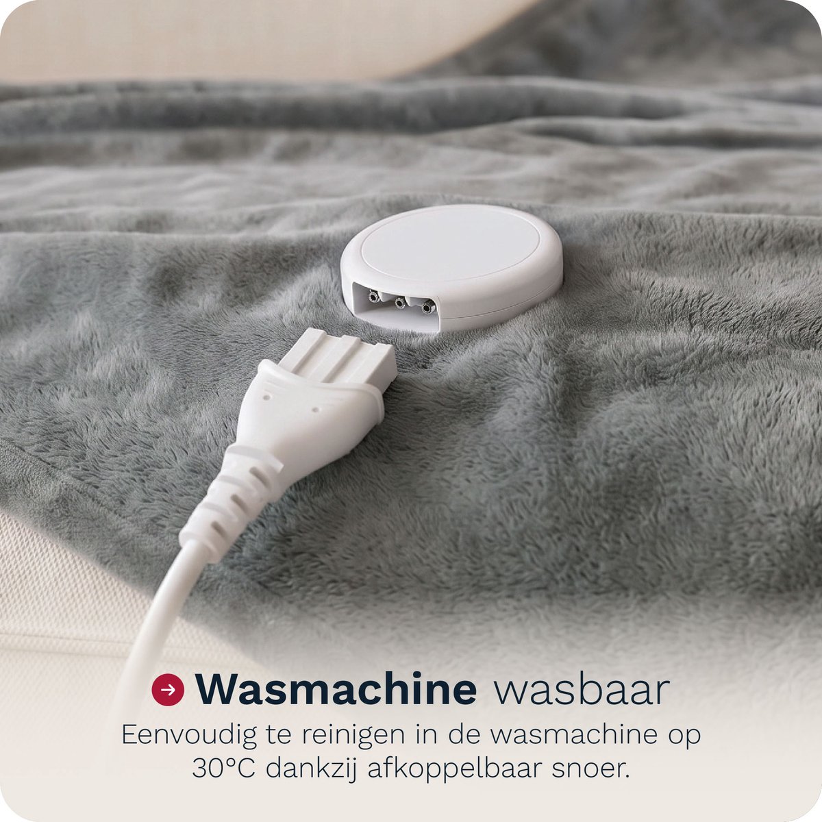 Inventum HB182G Elektrische deken 180x130cm - 1 Persoons - Warmtedeken - Omslagdeken - 4 Standen - Grijs – foto 7