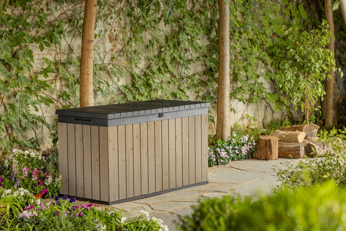 Keter Carolina Opbergbox - 570L - 142,5x65,3x78,2cm - Licht Bruin