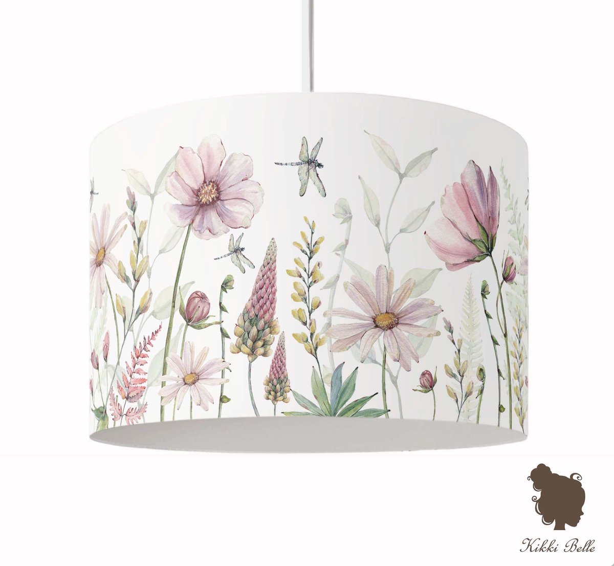 Hanglamp Fabulous Flowers Kikki Belle-lamp-verlichting-kinderkamer-incl pendelsnoer-bloemen