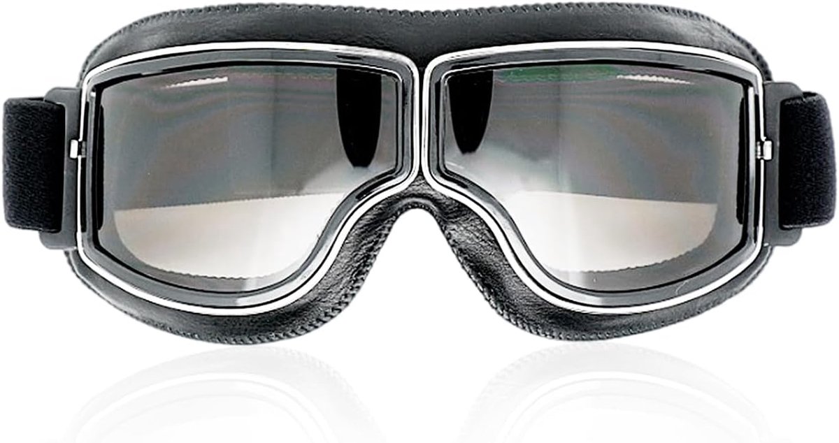 1 Piece Motorcycle Goggles, Aviator Glasses, Retro Motorcycle Glasses, Windproof Safety Glasses, Motorcycle Goggles - ShopVlot