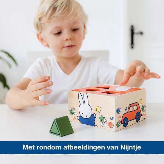 Nijntje houten speelgoed vormenstoof - peuter kleuter educatief speelgoed - vanaf 1,5 jaar - Bambolino Toys van Merkloos — afbeelding 3