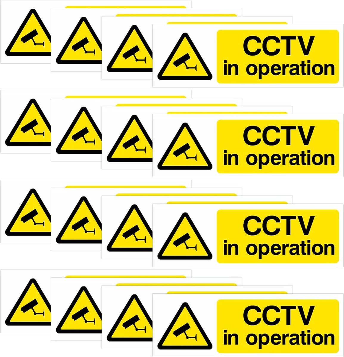 16 Controle Waarschuwingsstickers, Herinneringsidentificatiestickers, Waterdichte Zelfklevende Tekens, Geschikt Voor Winkels, Pakhuizen, En Bureaus.