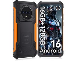 CUBOT Kingkong ES Pro Robuuste Smartphone - 6,56" - 16GB(6+10) RAM - 128GB ROM - 5100 mAh - Android 16 - IP68/IP69K - Face ID - Zwart