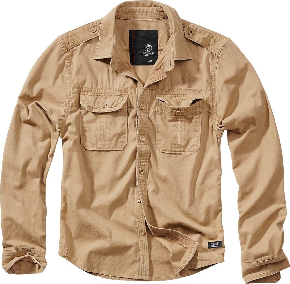 Brandit Vintage Heren Longsleeve - camel - 5XL