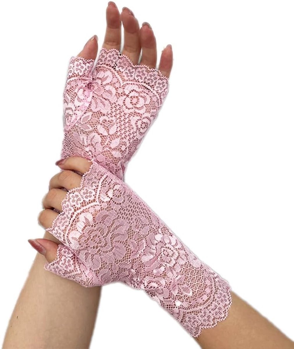Handschoenen, vingerloze handschoenen, vintage wanten, dames, kant, borduurwerk, vingerloze zonwering, bruid, polshandschoenen voor bruiloft, theeparty, accessoires, feest, Halloween