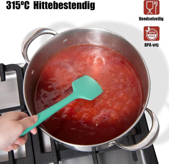 Grote siliconen bakspatel, hittebestendig 315℃, 28,9cm/cieelblauw — afbeelding 4