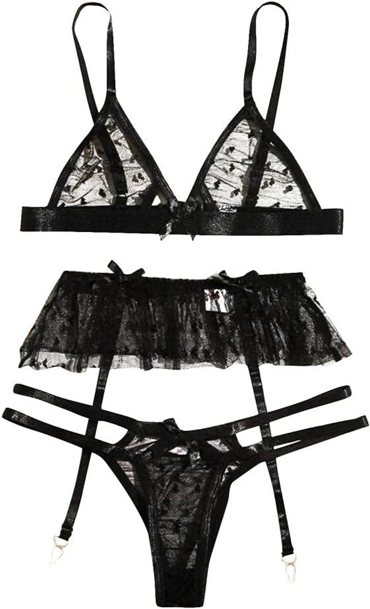 Lingeriesets dames Dames Ondergoed Sexy Lingerie Set Dames Lingerie Set-black_L