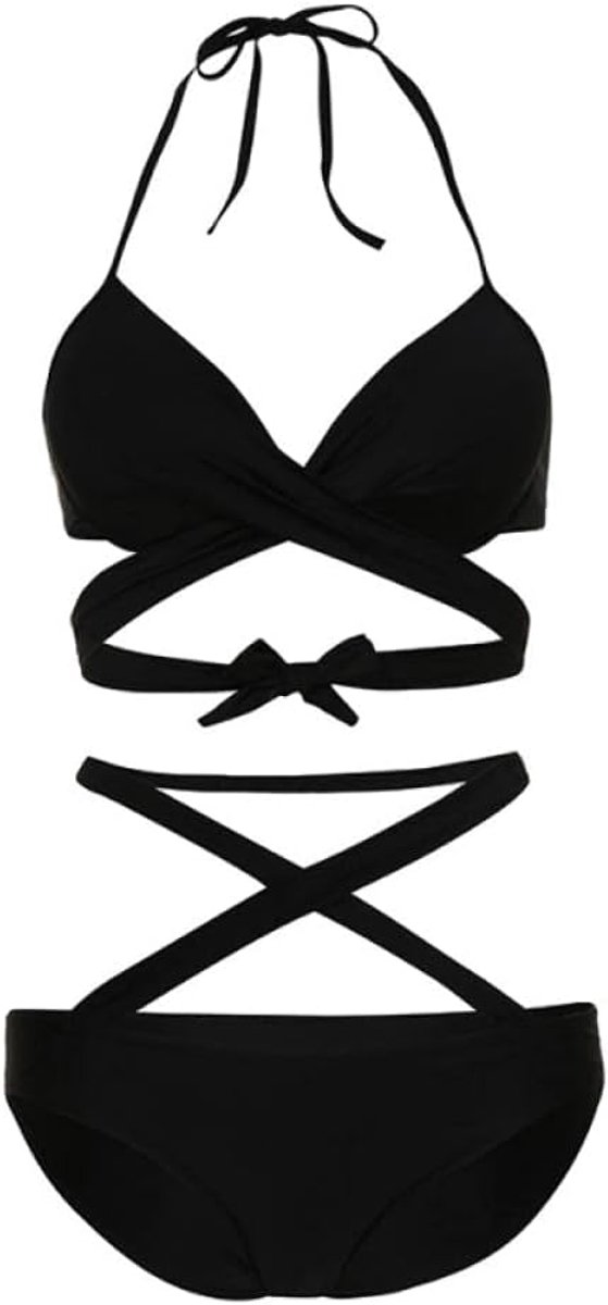 Babydolls, nachtjaponnen & negligés dames Vrouwen Sexy Effen Bandage Hoge Taille Badpak Strand Badpak Set