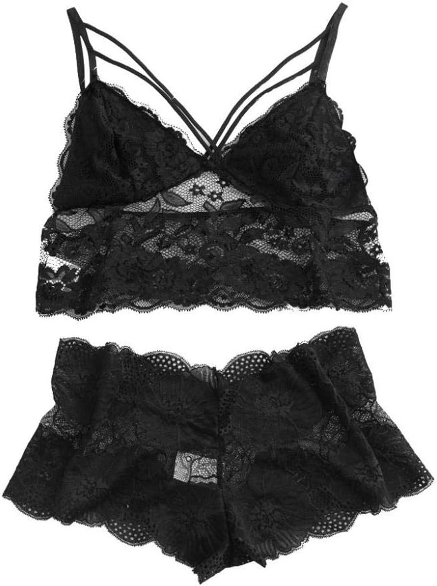 Lingerie voor dames V-hals transparante lingerie met jarretelgordel lingerie bodysuitErotische Lingerie Dames Sexy Doorzichtige Kant uitgehold Ondergoed Verleiding Grote Maat Pakken Sexy Lingerie-BK_L2