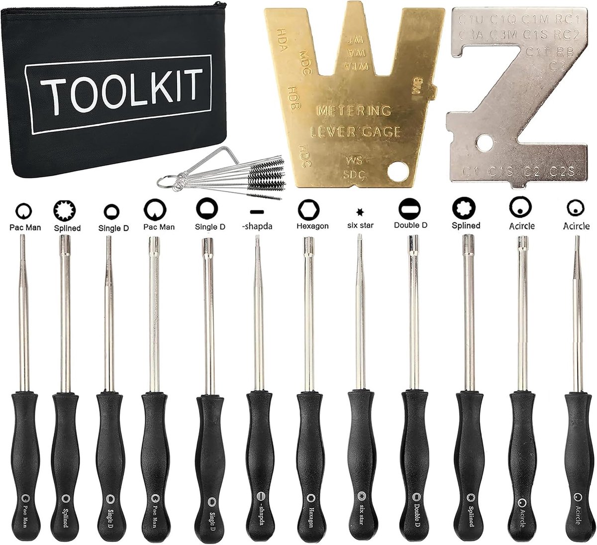 12 Stks Carburateur Aanpassing Tool met ZT-1 500-13 Metering Hendel Tool voor 2 Cyclus Kleine Motor Vervangen voor STIHL Poulan Homelite Echo Trimmer Weedeater Kettingzaag Carb Tune Up