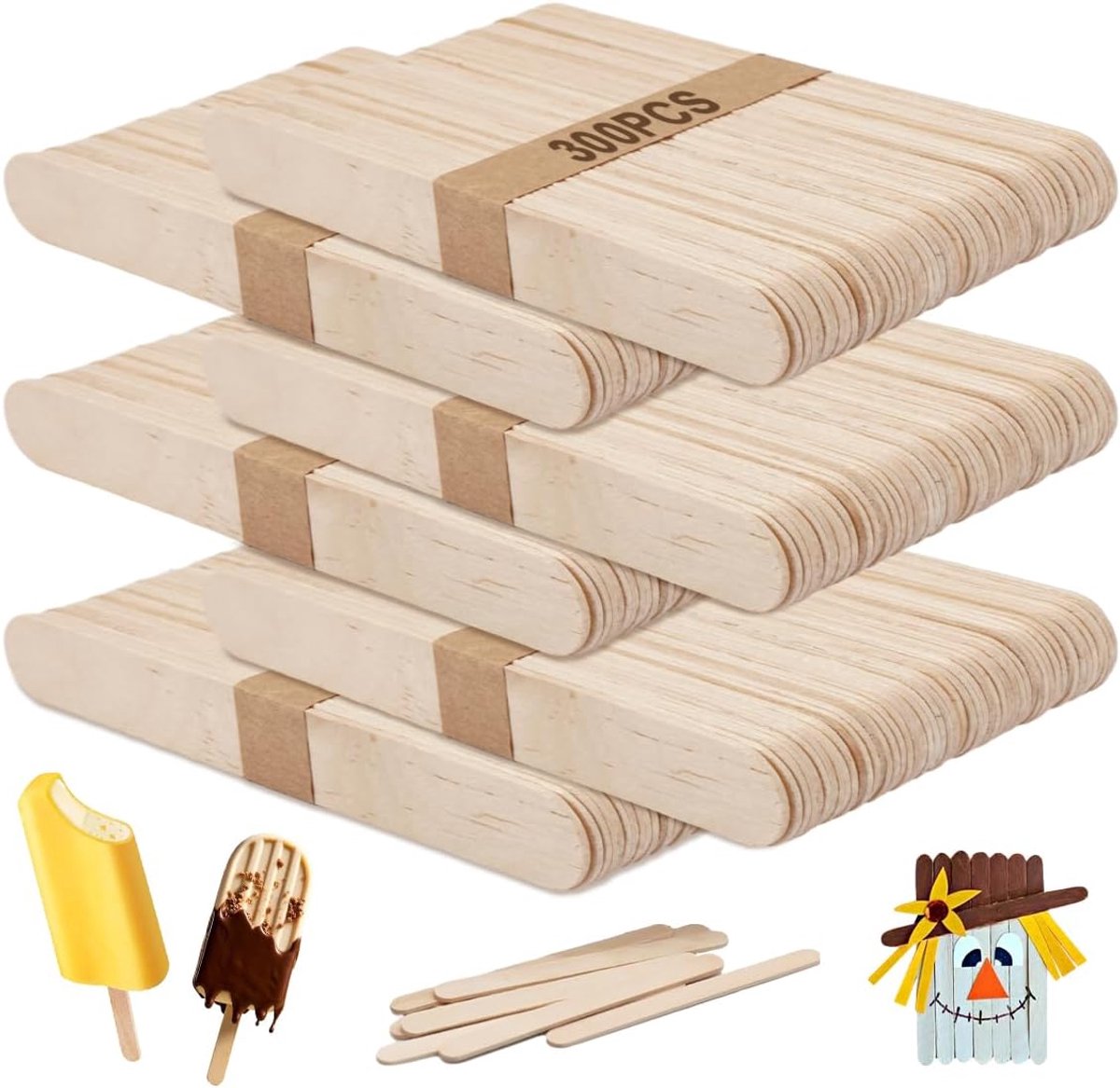 Houten Stokjes Om Te Knutselen, 300 Stuks