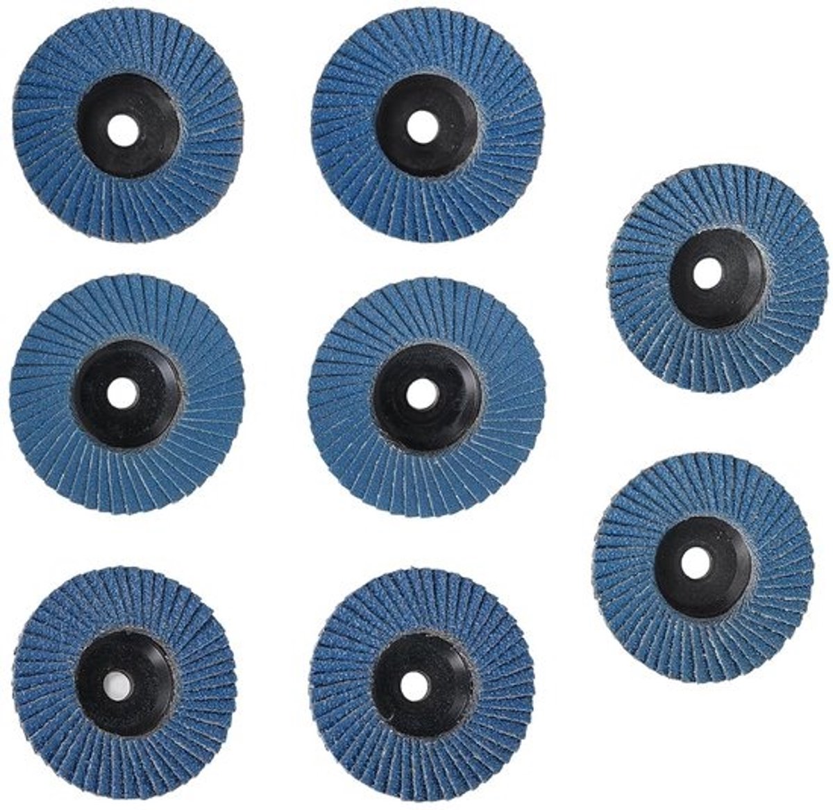 8 Stuks Lamellenschijven Ø 76 mm voor Slijpmachines - Korrel 40/60/80/120