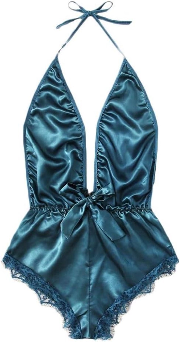 Dames Vrouwen Sexy Kant Lingerie Zijden Beha Nachtkleding Diepe V Temptation Bandage Ondergoed Perspectief Erotisch