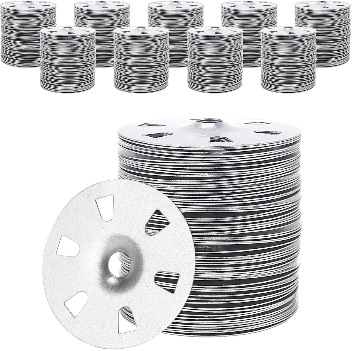 1000 stuks sluitringen, tegeldragers, 35 mm, isolatieplaat, verzinkt staal, sluitringen met 6 gaten voor composietplaten, gipsplaten, fixatie en ondersteuning